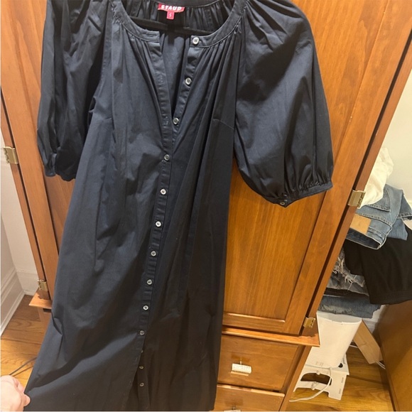 Staud Vincent Black Button-Down midi Dress - Picture 4 of 4